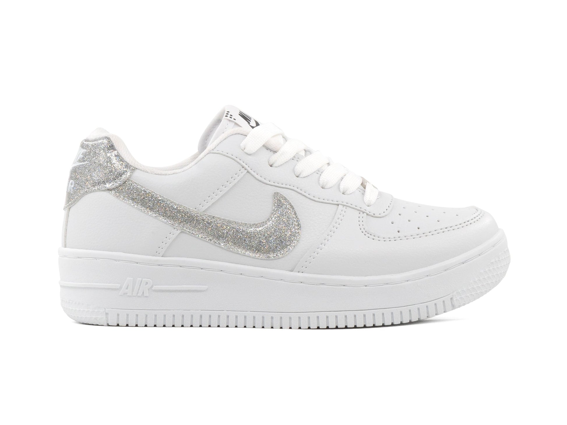 Tenis 270 Blanco Plata Glitter