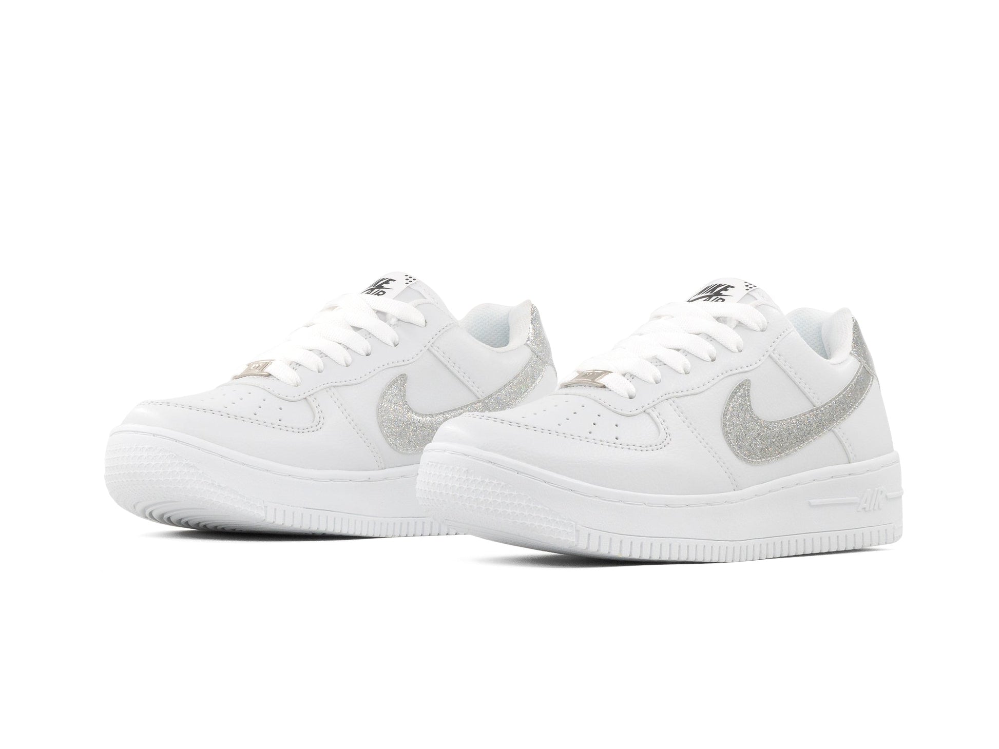 Tenis 270 Blanco Plata Glitter